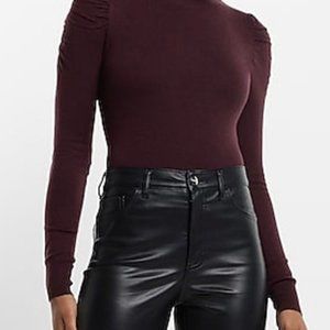 Express Mock Neck Sweater, Dark Purple, Size Large, NWT